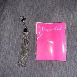 Origami Owl Large Silver Tassel Dangle NWT